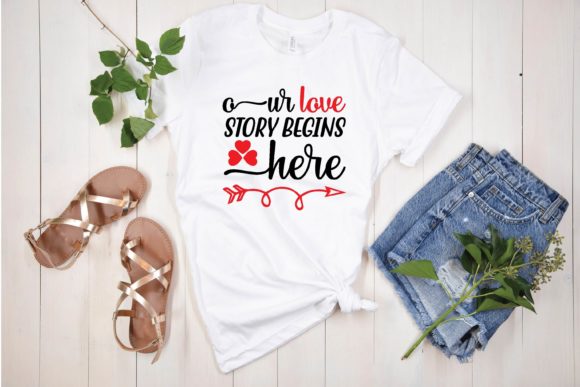 Reviewing Our Love Story Begins Here Svg for Stitching